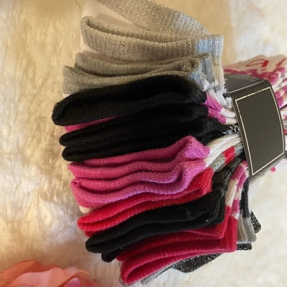 🎀BeBe Girls 10 pack Sport Socks Size : 7-10